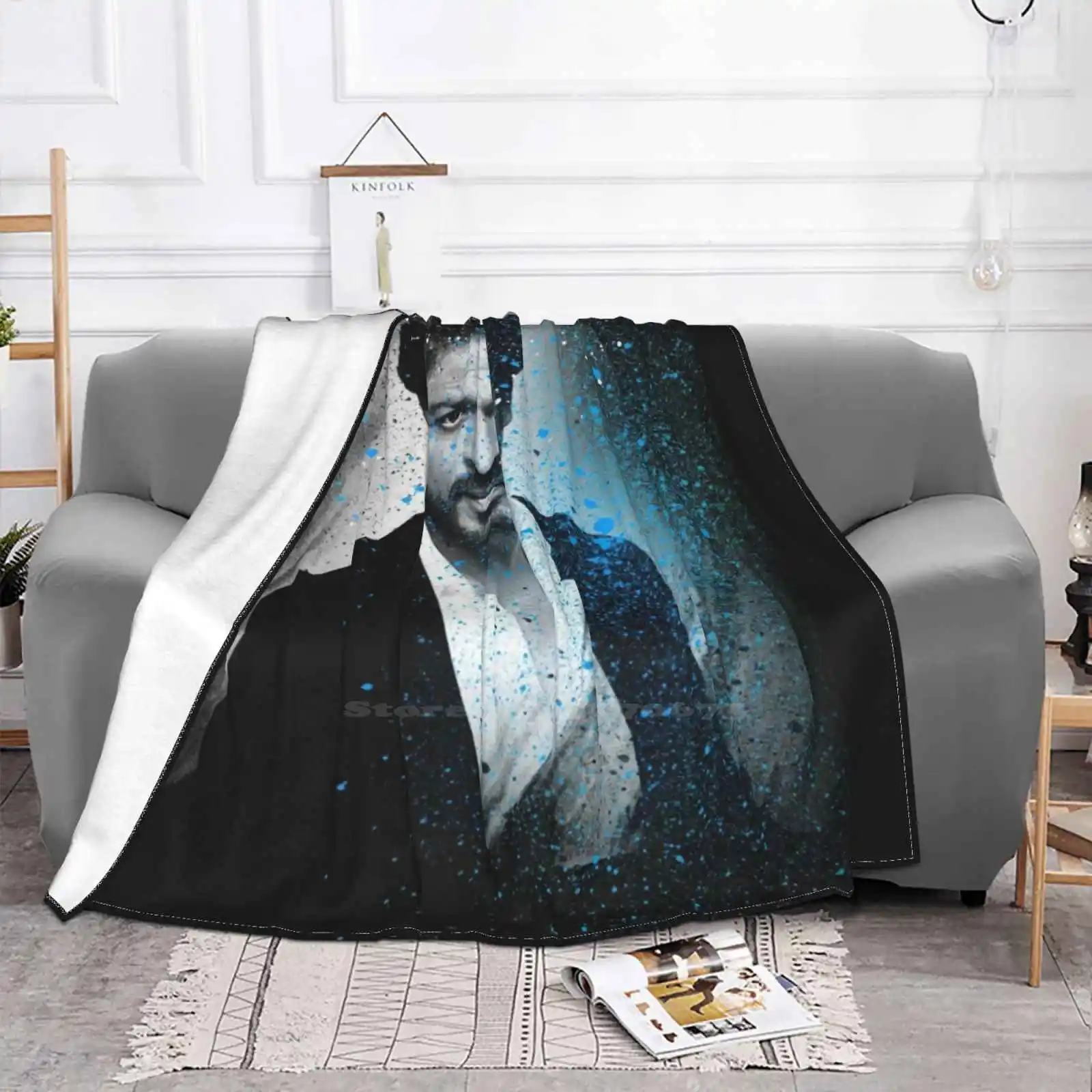 Shah Rukh Khan ( No Text ) Creative Design Comfortable Warm Flannel Blanket Srk Shahrukh Khan King Khan Bollywood Indian Hindi