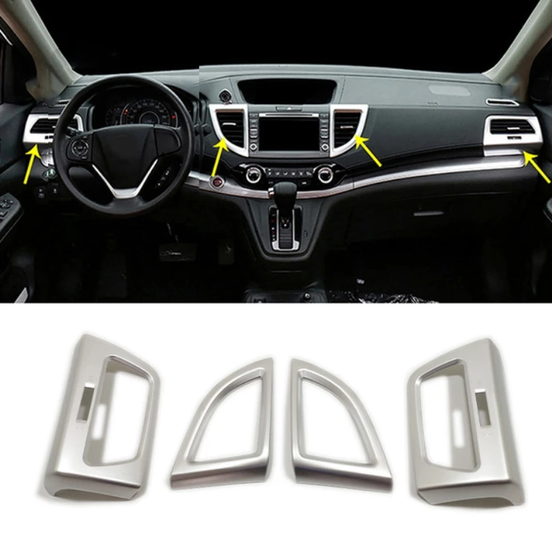 For Honda CRV CR-V 2012 13 14 15 16 ABS Matte Front Dashboard window lift switch gear shift panle air vent Sticker Cover Trim