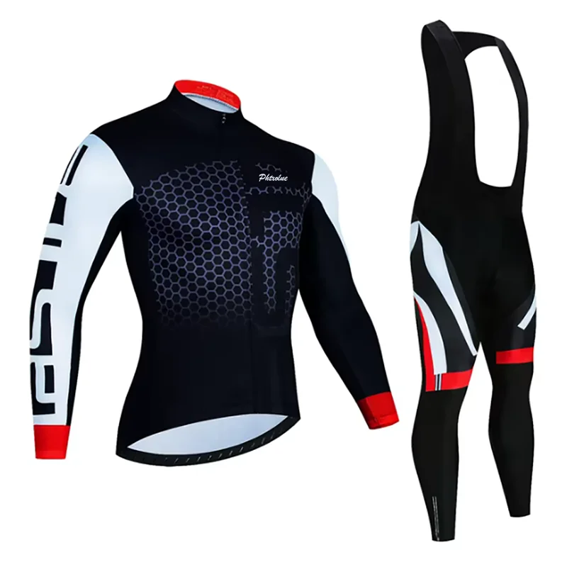 2024 Winter Set Cycling Clothing Men Jerseys Thermal Fleece MTB Bicycle Bike Clothes Kit  Maillot Ropa Ciclismo Uniform Suit