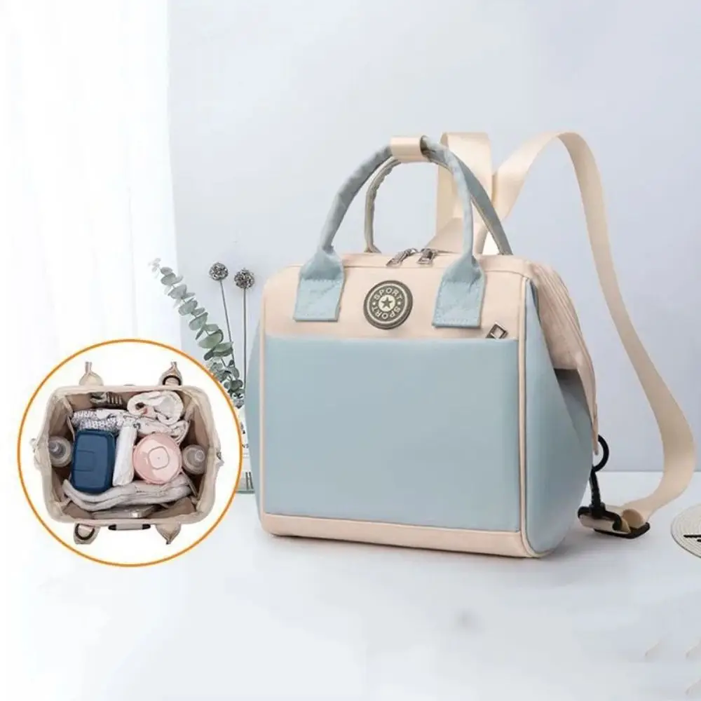 Waterproof Mommy Bag Backpack Detachable Front Pocket Large Capacity Diaper Handbag Insulation Bag Handle Travel Diaper Tote