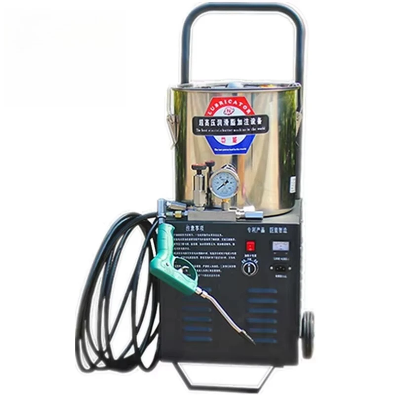 20L 48V Battery Powered Electric Grease Pump, Rechargeable Bucket Greaser with Heating Function for Heavy Machinery Lubrication