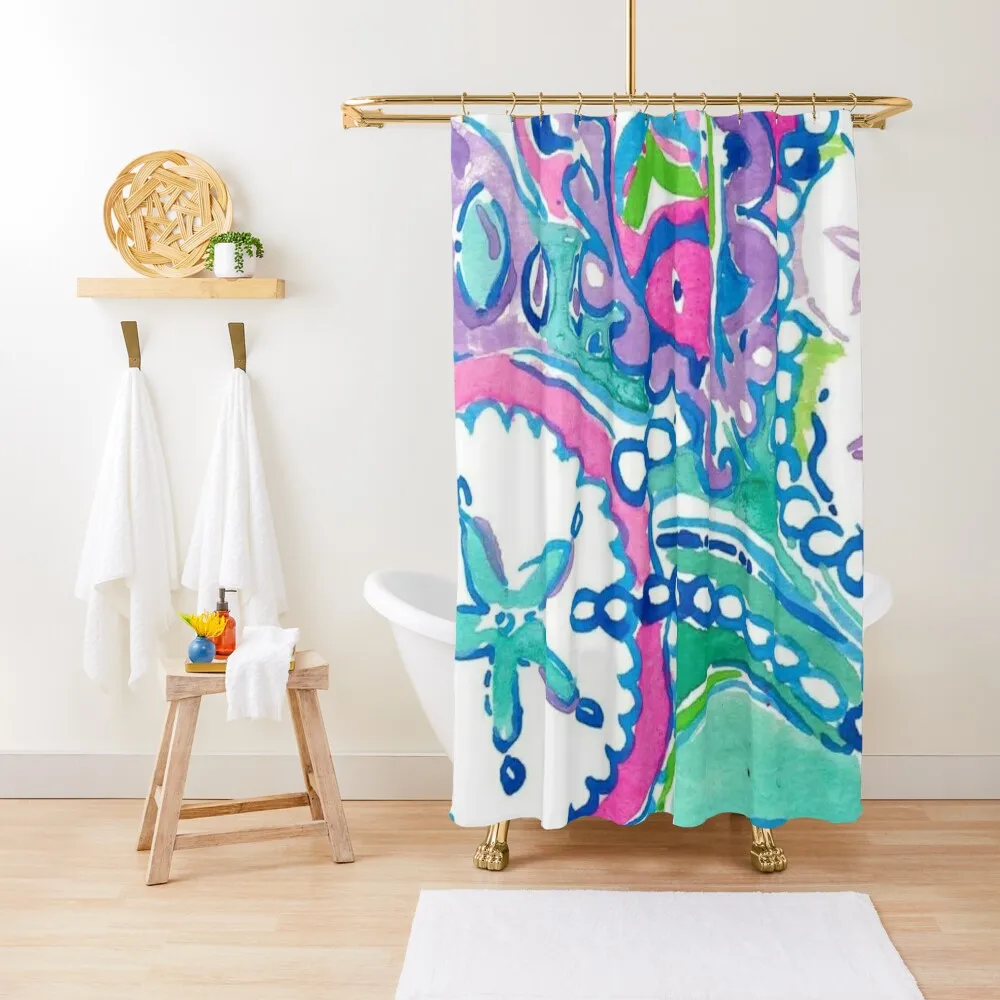 

LILLY STAR FISH Shower Curtain For Shower Shower For Bathroom Anti-Mold Waterproof For Bathrooms Curtain