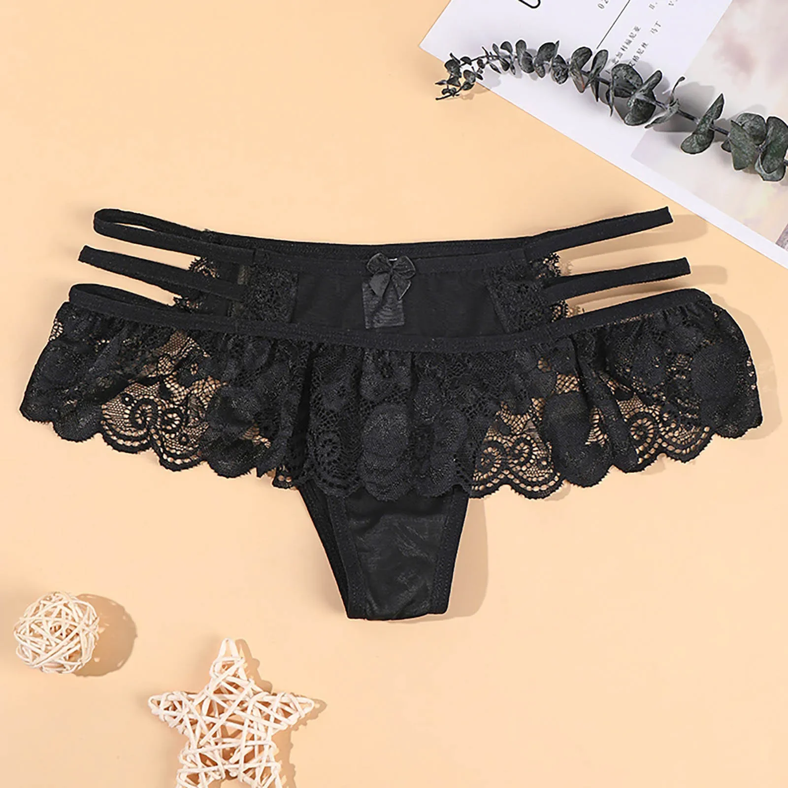 

Women's Sexy String Panties Lace Thongs Lingerie Intimates Woman T-back Soft T-panties Designed Tangas Mujer Thong Panties