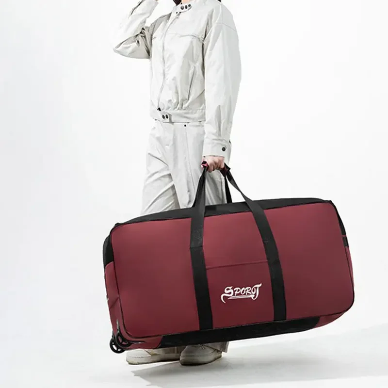 

Сумка-чемодан для пикника и кемпинга на открытом воздухе, для хранения одежды, палаток и принадлежностей, с колесами, большой вместимости, очень большая дорожная сумка