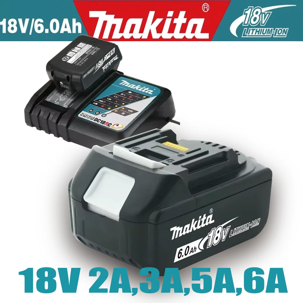 

Original Makita Rechargeable For Makita 18V Cordless Power Tools Battery LED Li-ion 6.0Ah 18V LXT BL1860B BL1860BL1850 BL1830