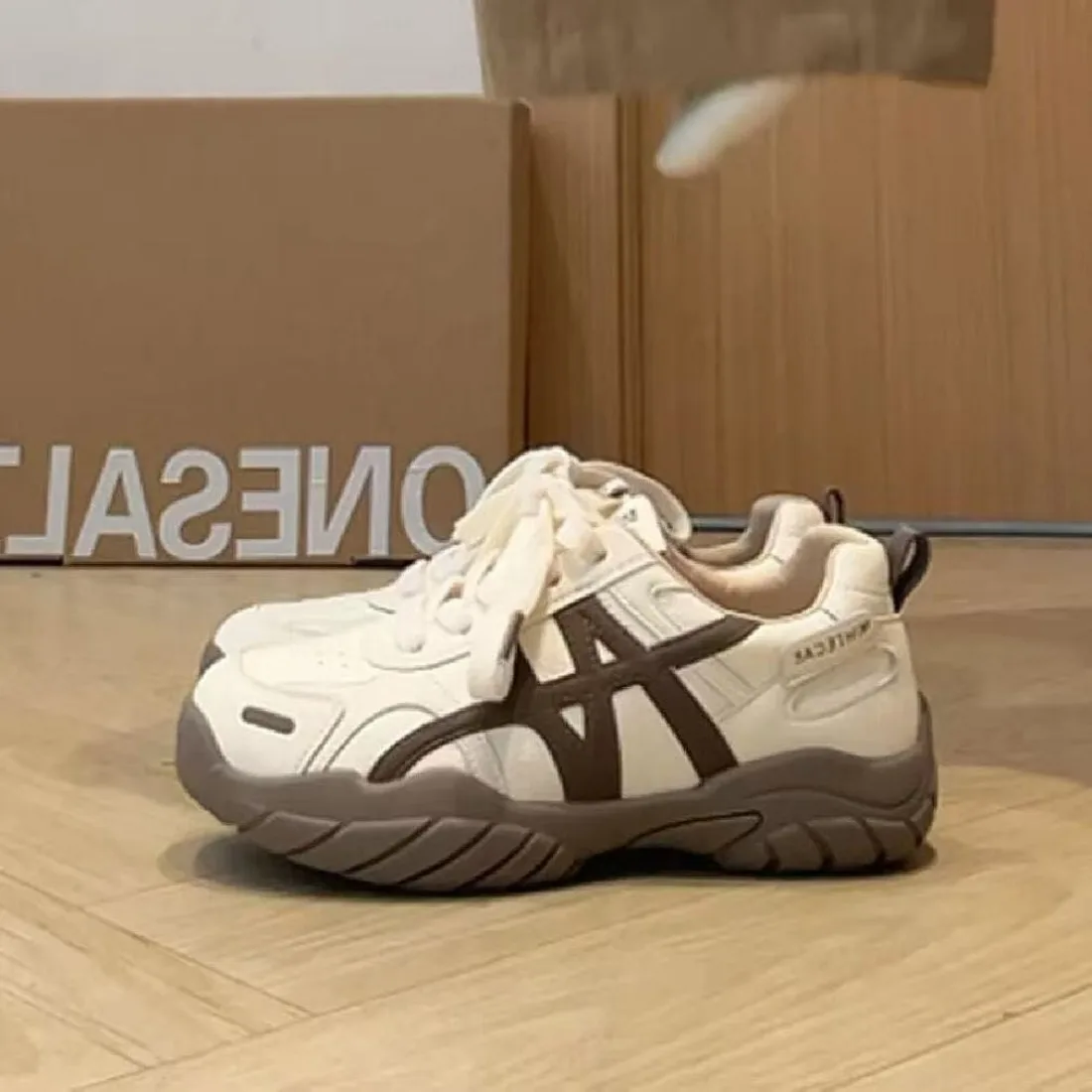 Women Autumn Genuine Leather Retro German-Style Training Shoes Breathable Casual Korean-Style Sneakers Korean Version Board Shoe