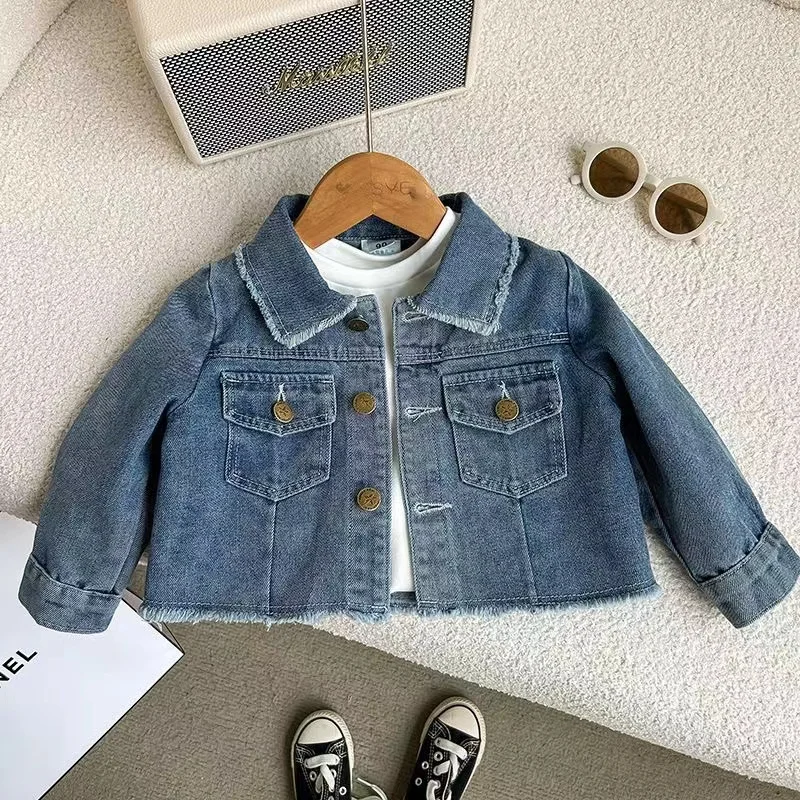 New Children\'s Denim Jacket Set Spring Denim Kids Jackets+Skirt Long Sleeve Girls Children Casual Costumes Autumn Girl Clothes