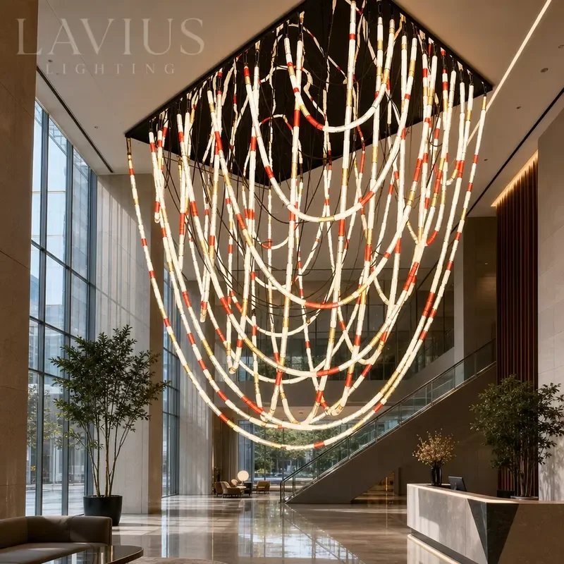 Modern Art Glass Chandelier Designer Made Lighting Fixture For Villa Living Room Home Decoration Elegant Ceiling Lamp Pendant
