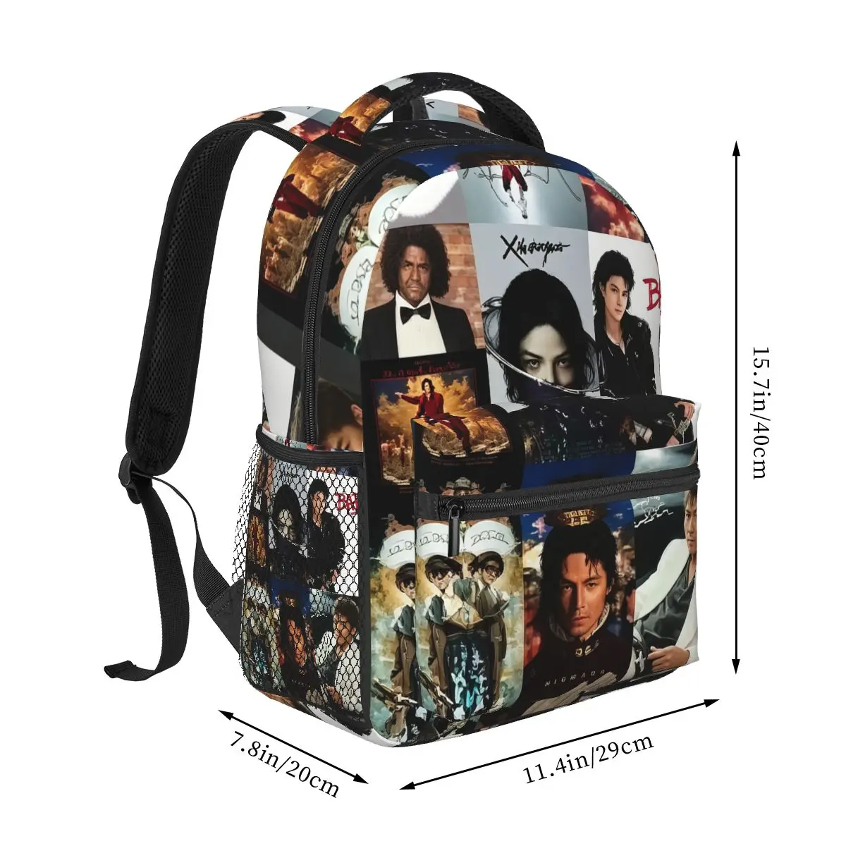 Vintage Michael Jackson Graphic Backpack Student Boys Girls BookBag Kids School Bag Laptop Shoulder Bags for Men Women