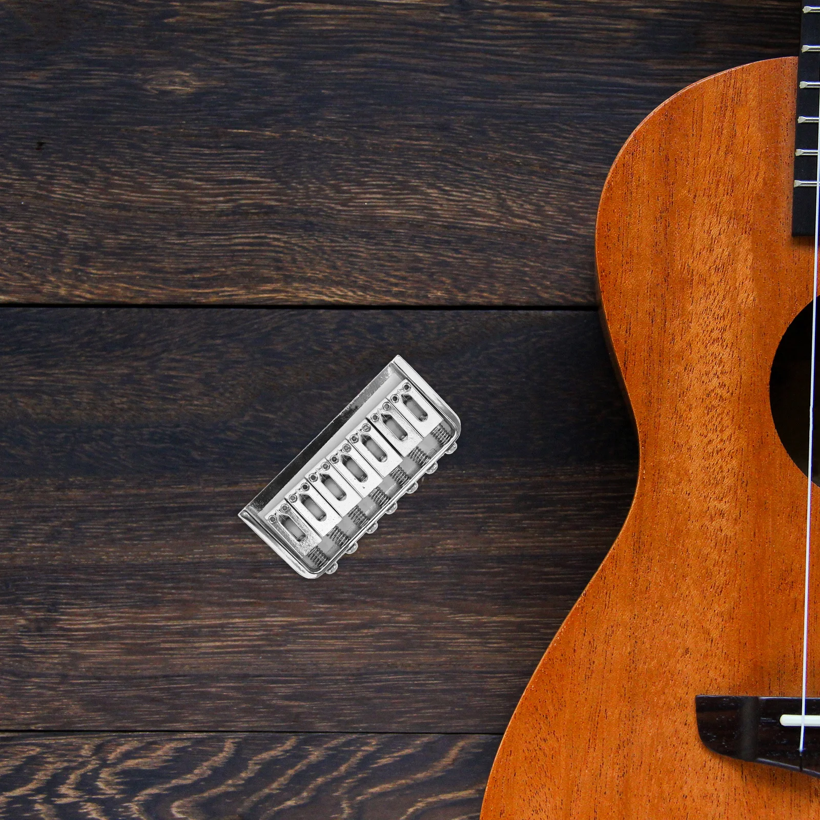 

Electric Guitar Bridge Seven-String Replacement Part Zinc Alloy Adjustable Smooth Edges Easy Install Guitar Accessory