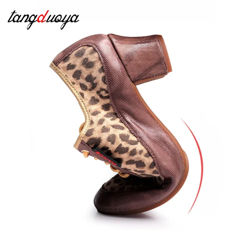 Zapatillas de baile de Tango modernas de entrenamiento de leopardo, zapatos de baile de Jazz, zapatillas de deporte para mujer, zapatos de baile de Salsa balleoom, tacones altos de 5cm