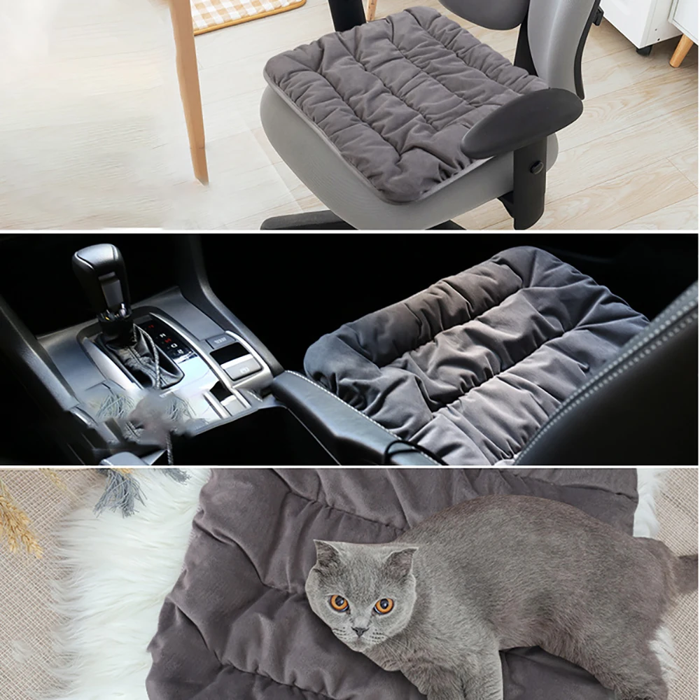 NEW Adjustable Temperature Electric Heating Pad Cushion Chair Car Pet Body Winter Warmer 3 Level Blanket Comfortable Cat Dog 10W