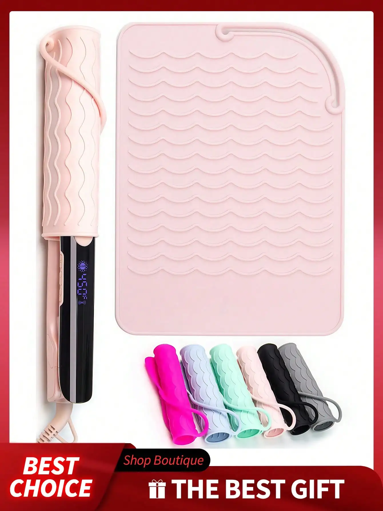 

Portable Silicone Heat-Resistant Pad, Straightener, Curling Iron Insulation Pad, Anti Slip And Heat-Resistant Pad, Travel Stylin