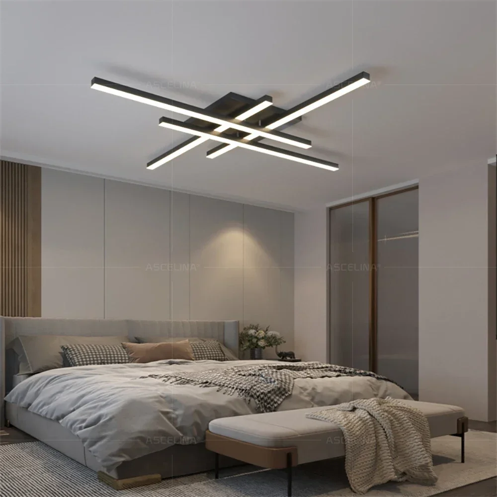 Imagem -02 - Moderno Led Luz de Teto Atmosfera Minimalista Longo 30 40 50cm Lâmpada para o Quarto Sala Estar Restaurante Villa Iluminação Interior