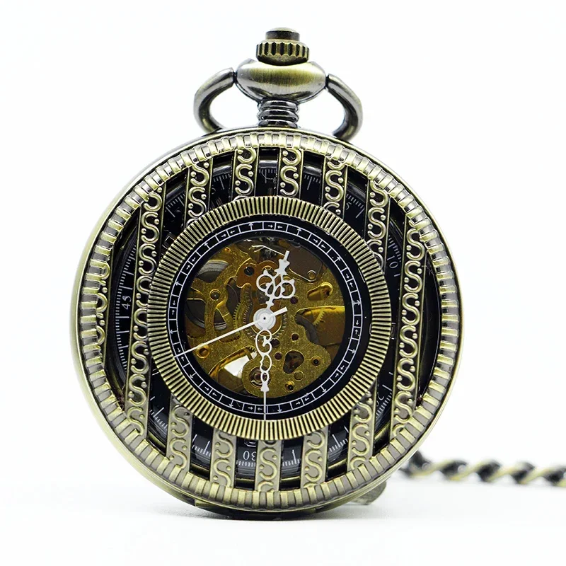 Oddly Skeleton Mechanical Pocket Watch For Men Personalised Collection Hollow Hand Wind Automatic Fob Watches