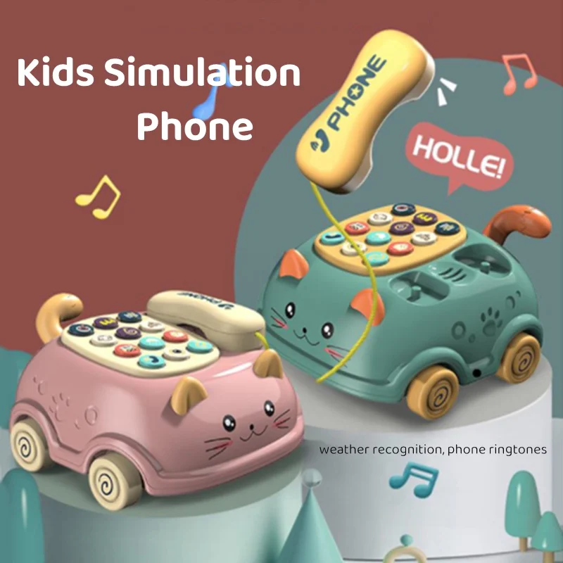 Puzzle de téléphone portable pour enfants, éducation précoce, simulation de téléphone, machine à histoire fixe pour bébé