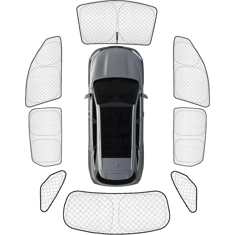 

8pcs Thicken Full Sun Shades for Kia Sorento 20212025 Accessories Car Window Covers Sunshade for Windshield Side Rear Sun Visor