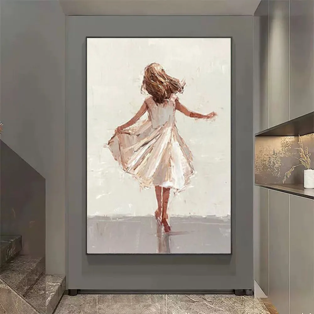 

Large Abstract Nude Oil Painting Hand Painted Sexy Beautiful Gray Naked Wall Art Body Art Picture on Canvas