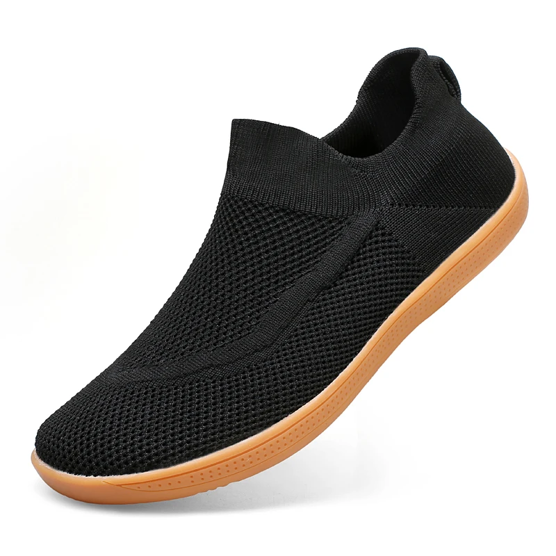 PUAMSS Men Minimalist Barefoot Shoes | Zero Drop | Unisex Wide Width Fashion Sneaker Leather Walking Shoes