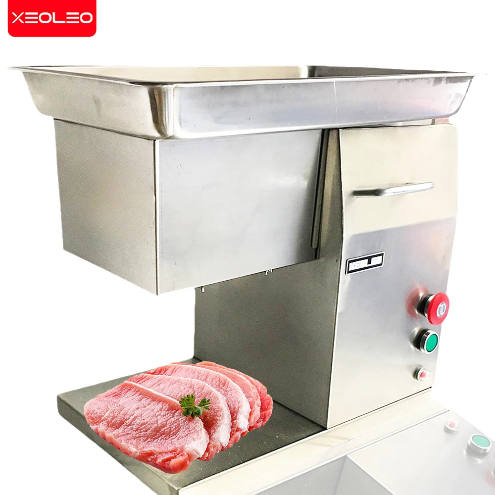 XEOLEO Commercial Meat slicer 250KG/h 550W Electric food chopper Kitchen Stainless steel slicer for cutting 2.5/3/4/5/6/8mm