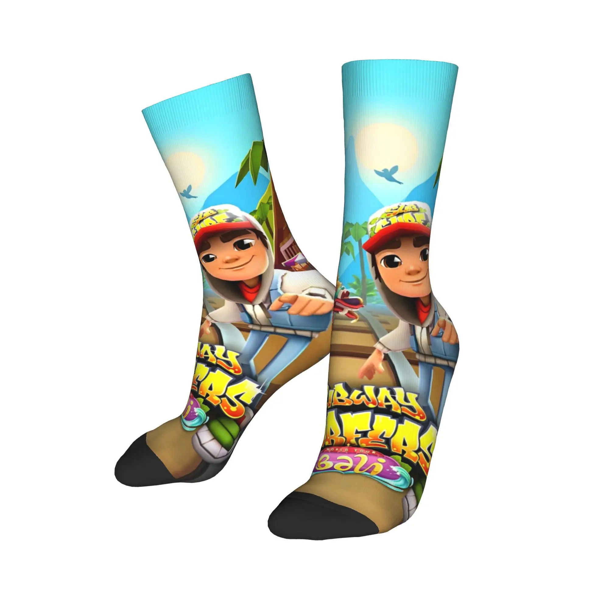 Unisex Subway Surfers Funny Game  Socks Non-slip Stylish  Socks Best Gift