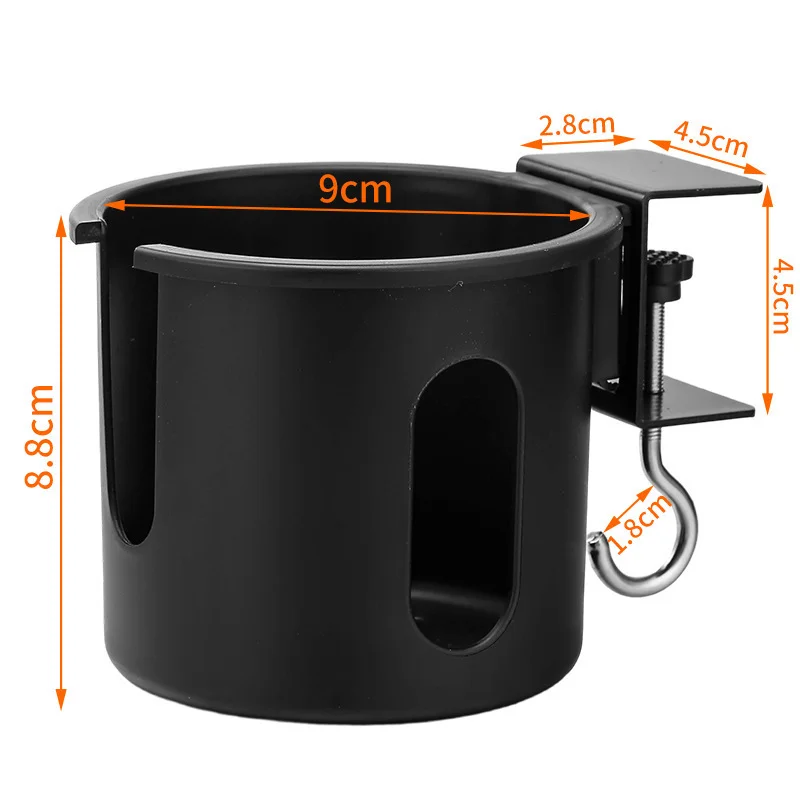 1PC Fixed Office Desk Cup Holder, Desk Side Cup Clip Bracket, Cup Tray, Computer Desk Storage Organizer