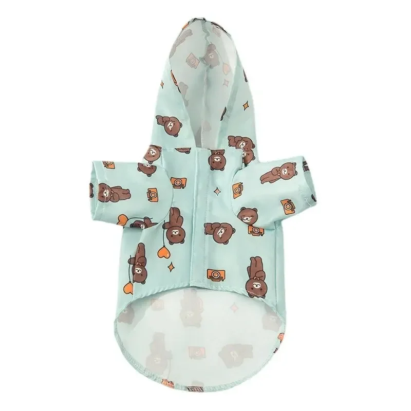 Impermeabile per cani da compagnia Moda estiva Manica corta per cani Vestiti impermeabili Cappotto per cuccioli Cappotto impermeabile per cani Cappotto da esterno Bichon Schnauzer Welsh