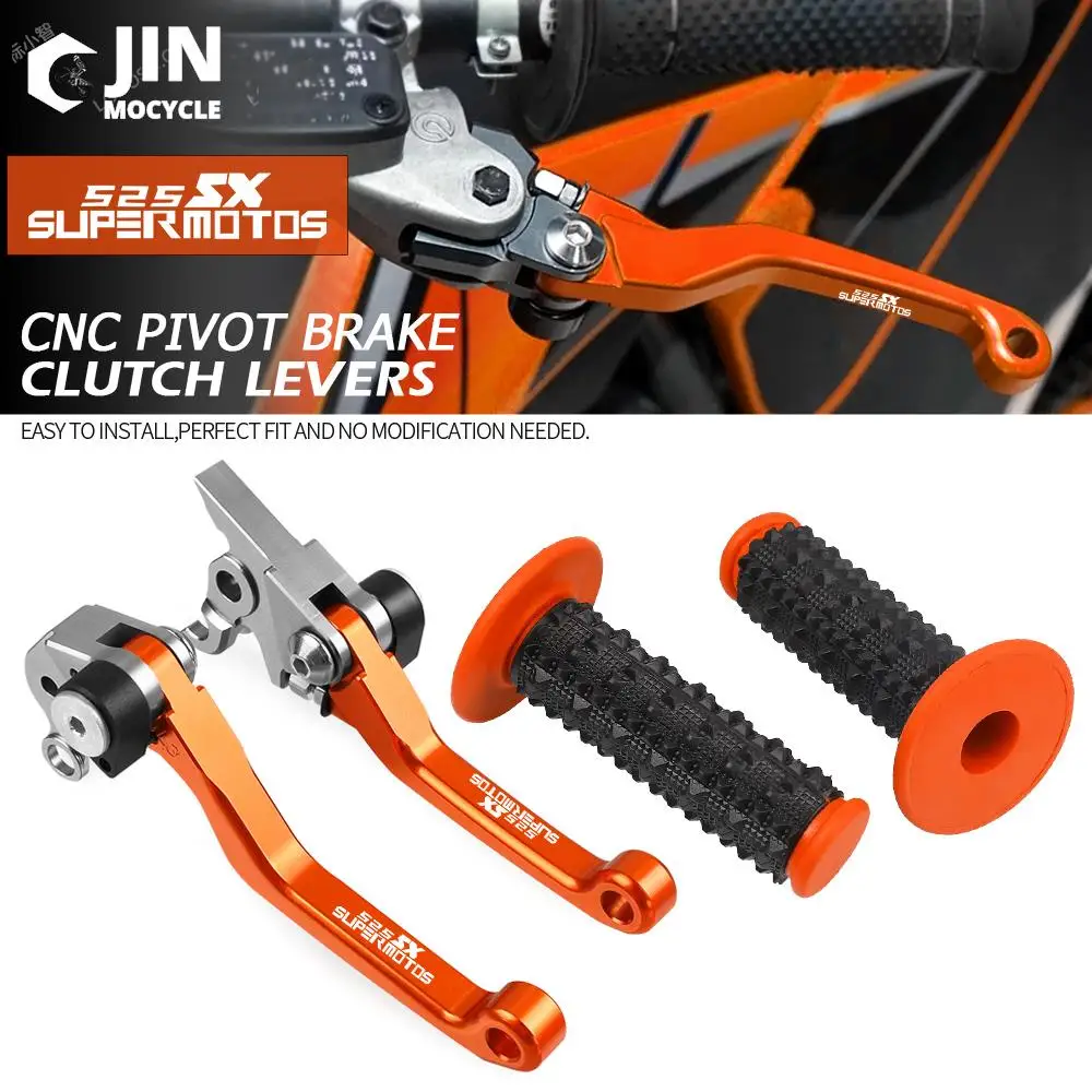 

FOR 525SUPERMOTO 525 SUPER MOTO 2004 2005 CNC Aluminum Motocross Non-slip Hand Grips Handlebar And Dirt Bike Brake Clutch Levers