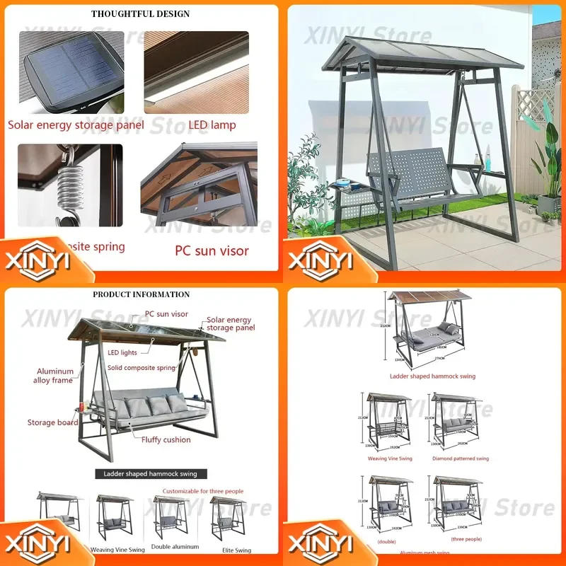 Outdoor Hammock Chair with Stand for Patio Garden Balcony Hanging Swing Rocking Chair Wholesale Furniture Outdoor Seating