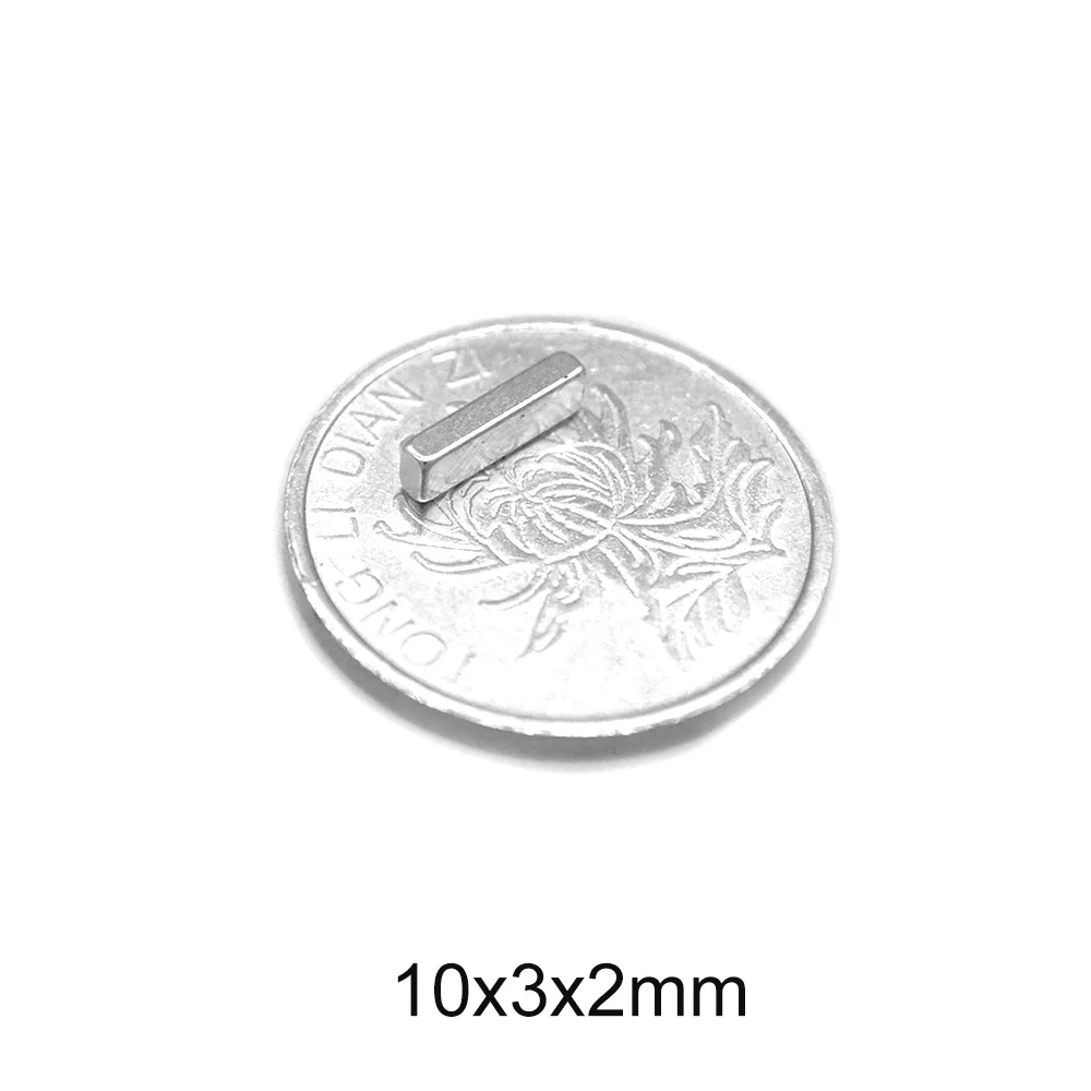 10x3x2 mm Strong Block Magnet 10x3x2mm Powerful Magnetic Magnets 10*3*2 mm For Home Refrigerators, Offices DIY