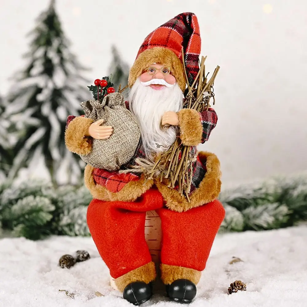 

Large 35*20cm Figurine Decoration Crafts Home Table Decor Merry Christmas Decorations Kids Gift Santa Figure Santa Claus Doll