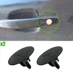 2x Black Auto Door Handle Rear Tailgate KeyHole Cap Plug Clip Protective Cover For Peugeot 301(2012) 107 2005-2014 307 2001-2008