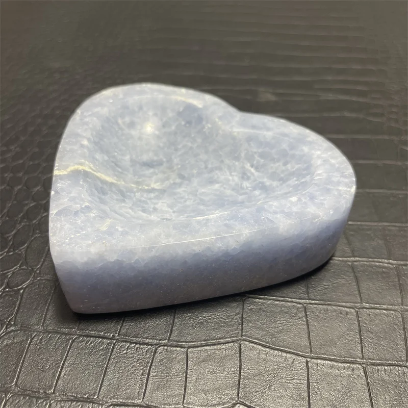 650g Quartz Natural Stone Celestite Heart Blue Crystal Reiki Energy Wichcraft Gems Minerals Handwork House Decoration Home