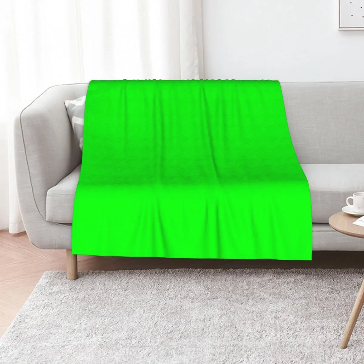 Neon Green Solid Color Throw Blanket for winter Designers Thermal heavy to sleep Giant Sofa Hairys Blankets