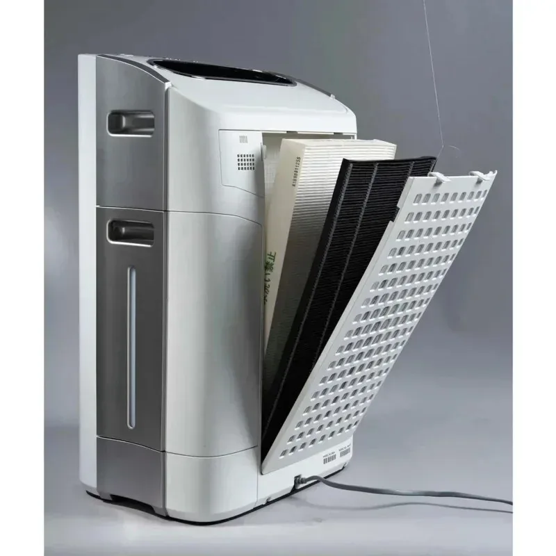 ECSHARP Pembersih Udara Dan Pelembap Udara Dengan Teknologi Ion Plasmacluster Untuk Ruangan Berukuran Besar. Filter HEPA Sejati Untuk Debu, Asap, Kolam