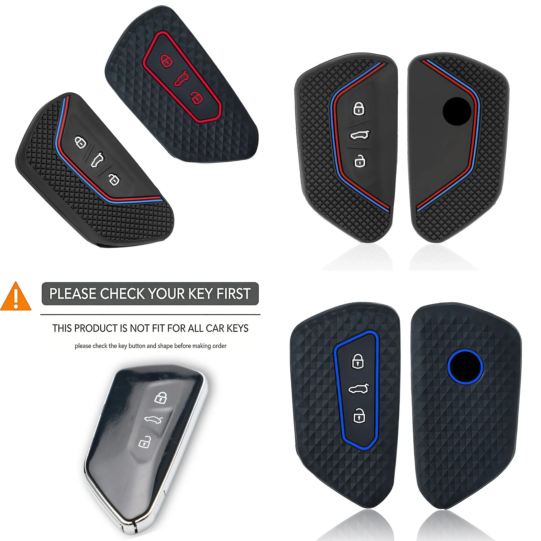 Silicone Key Case Funda Llave for VW Volkswagen Golf 8 for Seat Leon 2021 Cupra Formentor for Skoda A8 Octavia Mk8 Cover Key Fob