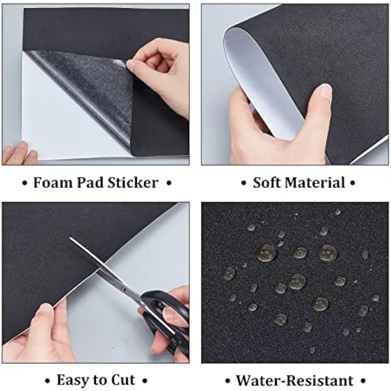10PCS 1mm Thick Self-Adhesive Foam Sheet 8.3x11.8 Insulation Foam for Halloween Decor, Containers and Furniture Protection
