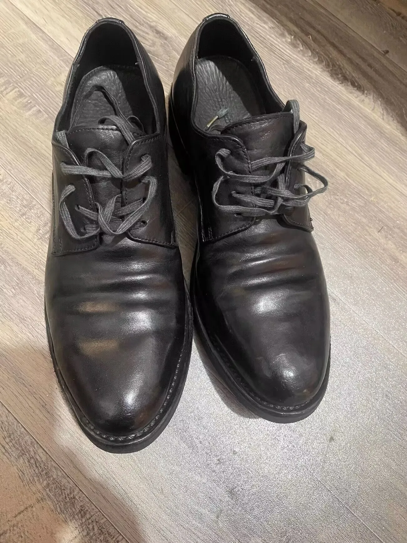 Youth Catwalk Pointed Casual Model Wizard Niche Head Thick Sole Height Men and Women Fashion Couple Derby Leather Shoes