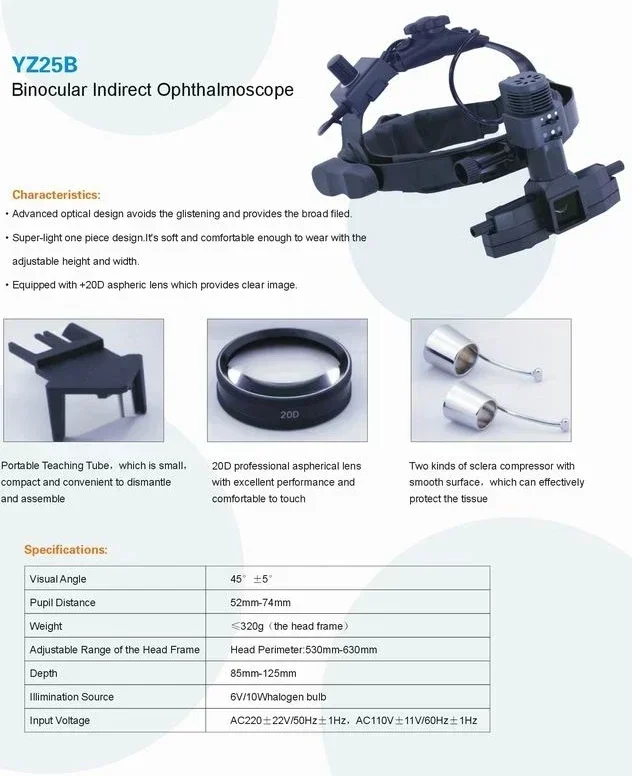 YZ25B Binocular indirect Retinoscope ophthalmoscope for sale