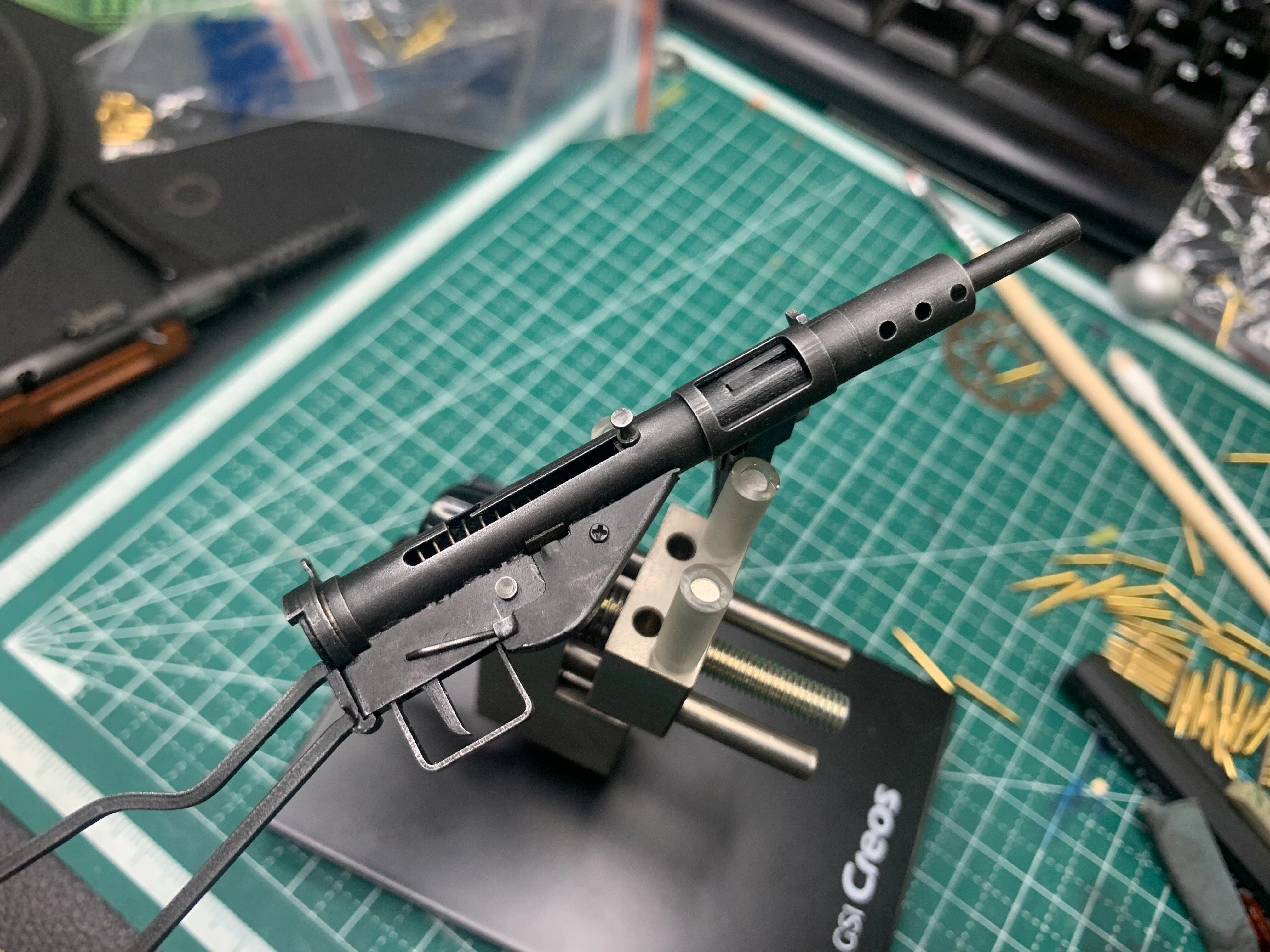 1/6 WWII British Sten Ring-Stock SMG Model, Fully Metal Detachable Action Figure Miniature Replica