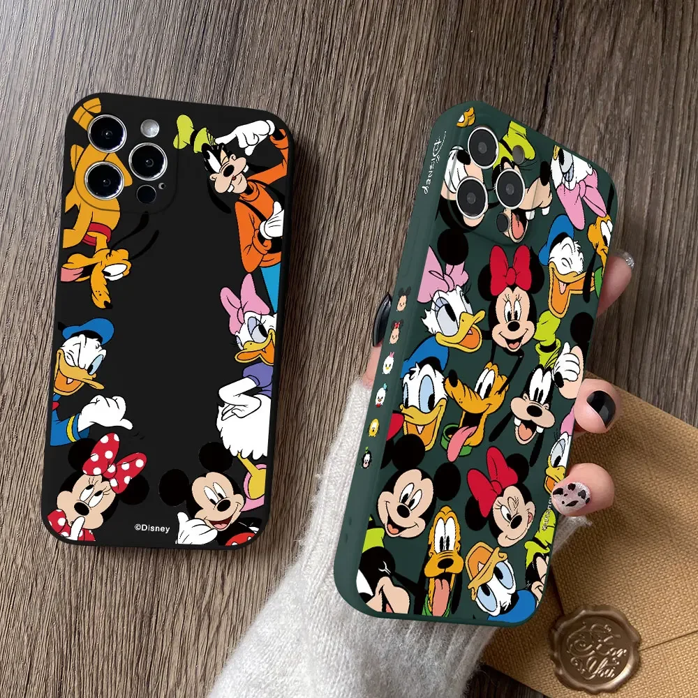 TureMinnie Donald Coque de téléphone en silicone souple pour iPhone, bord droit, coque en TPU pour iPhone 16, 15, 14 Plus, 13, 12 Mini, 11 Pro Max, X, XS, Poly, 7, 8