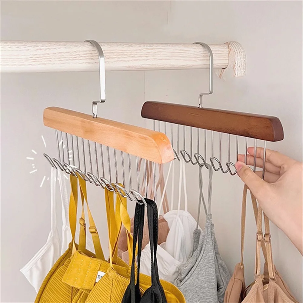 

Multiple Hooks Women Storage Bra Hangers For Clothes Case Home Wardrobe Accessories Supplly Scarf Organizer Men Tie Belt Hangers