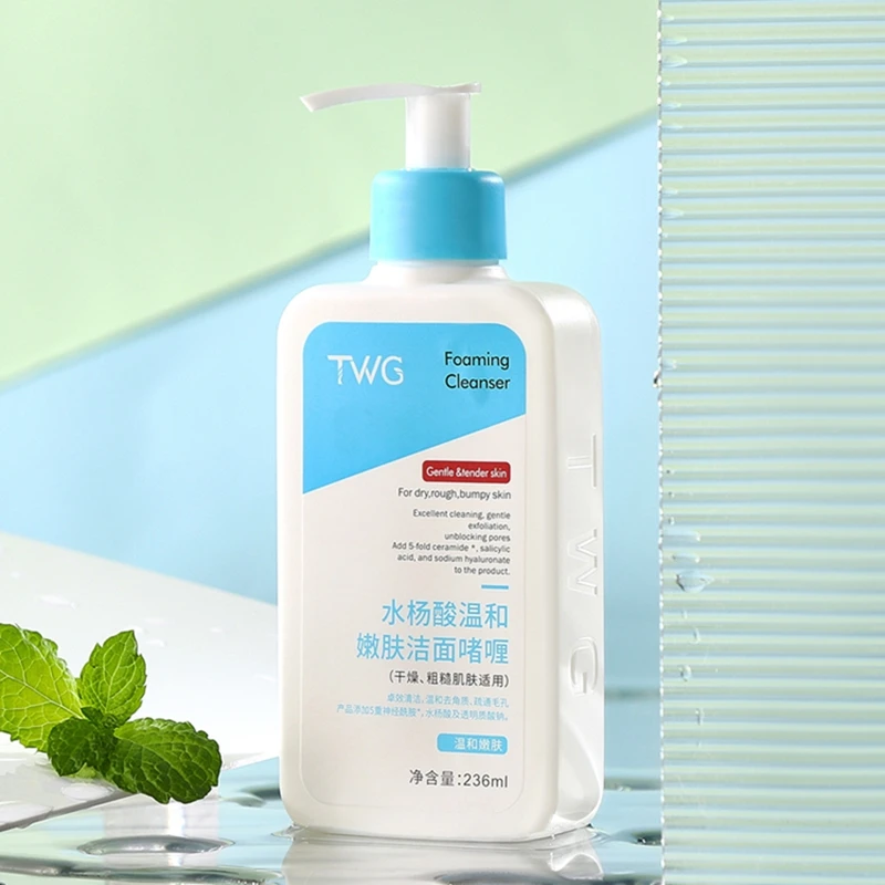 حمض الساليسيليك جل تنظيف خفيف لتجديد شباب البشرة، جل تنظيف مرطب ومهدئ وتنظيف رغوي 2026