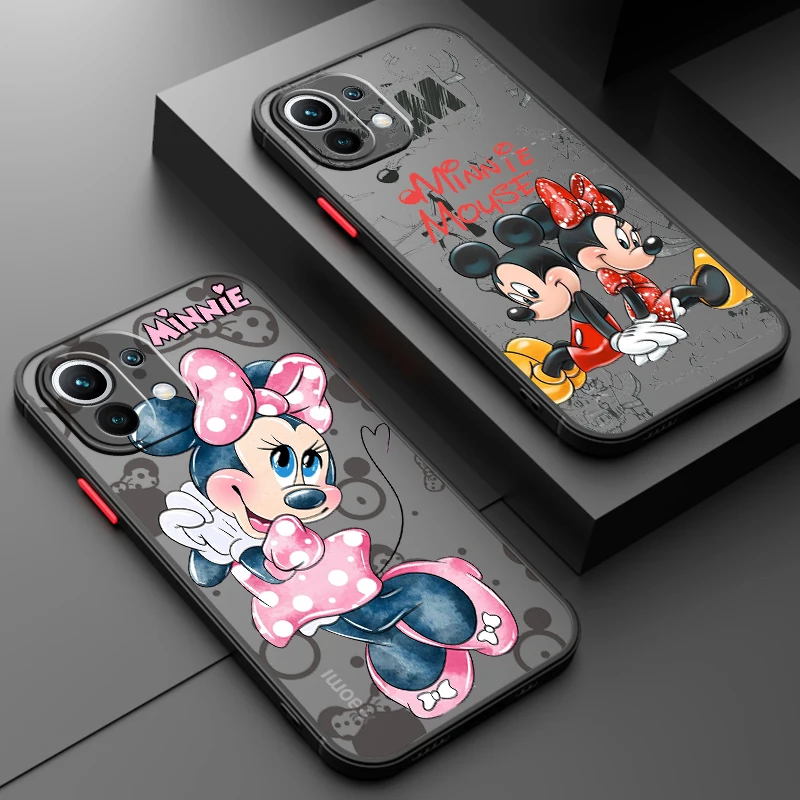 

Minnie Fashion Baby For Xiaomi Mi 13 12 12S 12T 12X 11 11T 10 9T Lite Pro Ultra Frosted Translucent Hard Phone Case Phone Case