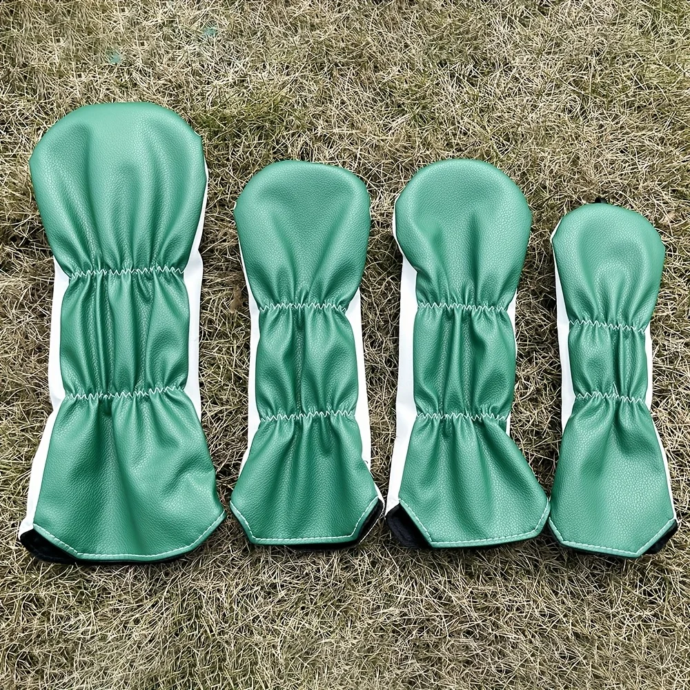 Funda para cabeza de palo de golf blanca serie Sakura: resistente al agua y duradera, diseño floral con flores de cerezo y detalles verdes