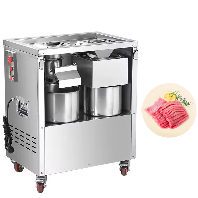 Commercial Vegetable Shredder/Slicer, Stainless Steel Meat Cutter, Electric Meat Grinder