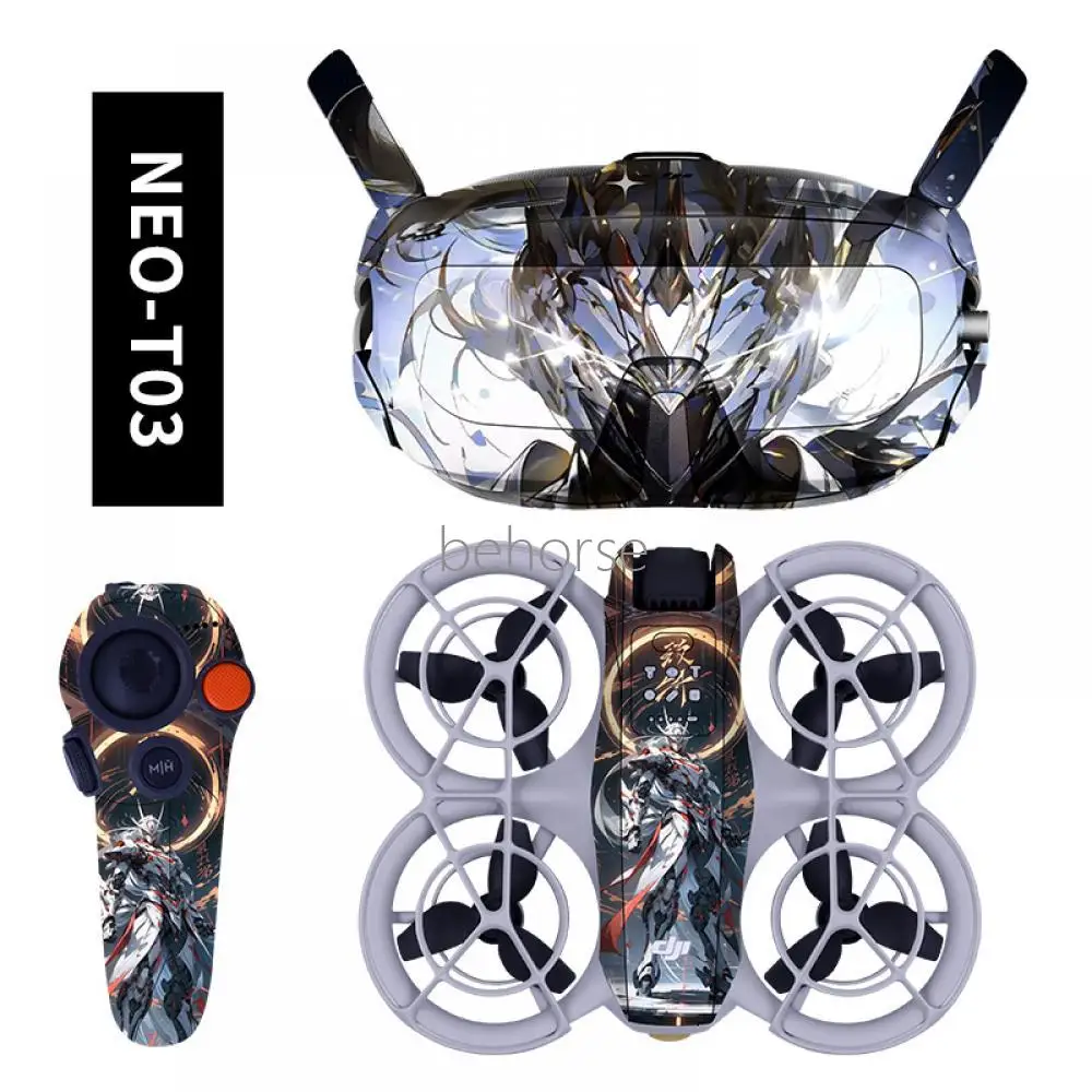 NEO الطائرة بدون طيار N3 نظارات الروك مجموعة ملصقات ل DJI NEO غير لاصق كول الطائرة بدون طيار خدش طبقة رقيقة واقية ملصقات الزخرفية