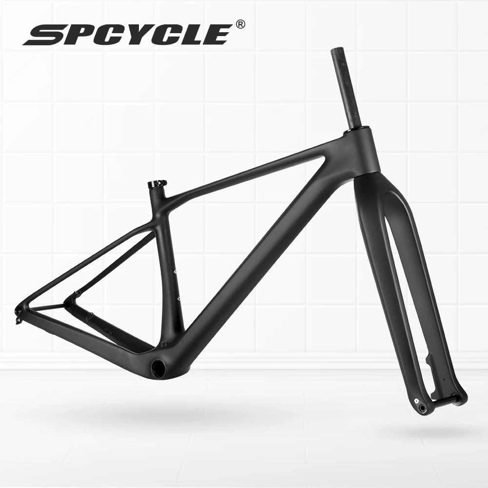 Spcycle Full Hidden Cable UDH Hanger T1000 Carbon 29er Carbon MTB Frame With 15x110mm Boost Rigid Fork