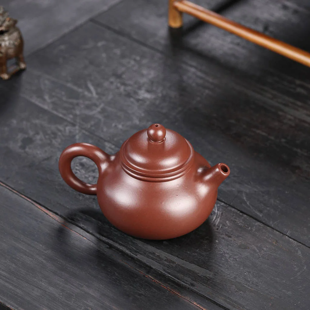 Yixing "Breathing Teapot" – 150ml Zhu Ni Clay Masterpiece​​, Artisan Teapot​​, Zisha Teapot view 4