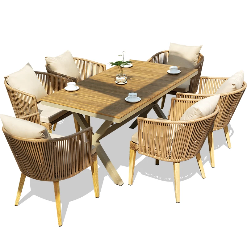 Wood Mobile Garden Furniture Sets Coffee Outdoor Lounge Camping Table Picnic Poker Children Mesas De Comedor Office Furniture